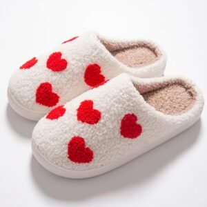 Cute Fuzzy Dachshund Bow Slippers for Womens